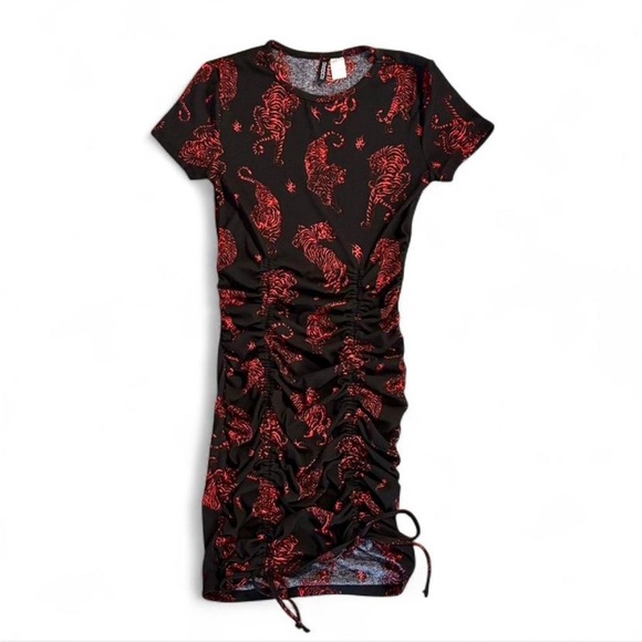 Emo Gothic Alt Rocker Tiger Mini Dress - Picture 5 of 6